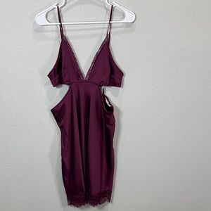 Victoria's‎ Secret Deep Purple Slip Dress with cutouts